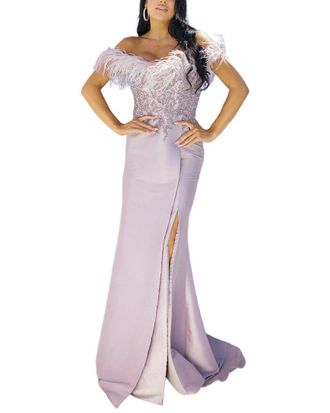 Terani Couture Solid Maxi Dress