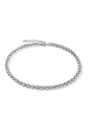 Coeur de Lion Mesh Chain Classic Necklace in Silver at Nordstrom