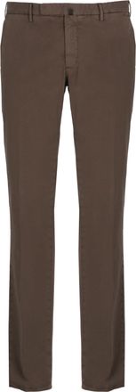 Incotex Brown Royal Batavia Cotton Formal Pants