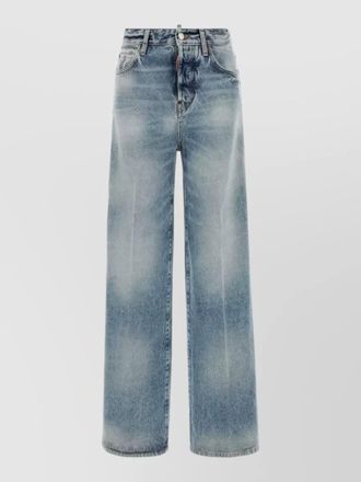 Dsquared2 wide leg denim jeans belt loops