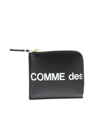 Comme Des Gar&ccedil;ons Huge Logo small wallet in black