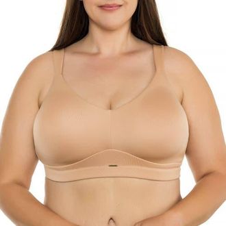 Affinitas Holly Wire-Free Seamless Bra in Warm Sand at Nordstrom, Size X-Large
