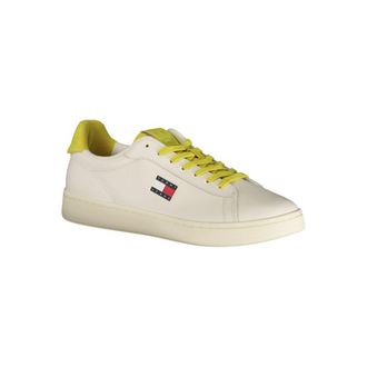 Tommy Hilfiger Logo-Print Leather Blend Sneaker - White