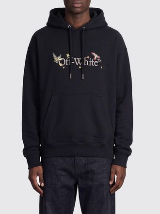 Off-white Felpa con cappuccio in cotone stampata