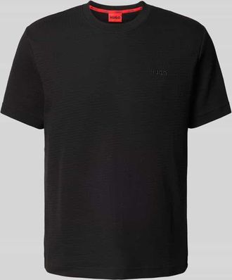 HUGO BOSS T-Shirt mit Label-Stitching Modell Austin in Black, Gr&ouml;&szlig;e XXL
