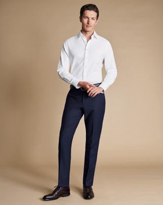 CHARLES TYRWHITT Italian Flannel Suit Trousers - Indigo Blue Size 30/32 by Charles Tyrwhitt