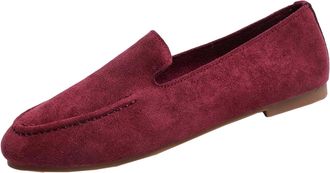 Generic Loafers for Women Round Toe Casual Walking Shoe Solid Color Comfortable Lightweight Classic Slip On Loafer Flat Work Office Shopping