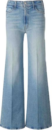 Mother Jeans svasati a vita alta - Blu