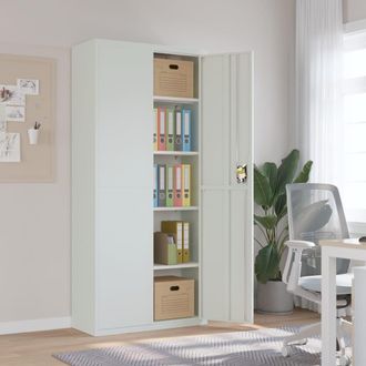 vidaXL Armario Archivador De Acero Gris Claro 90x40x200 Cm Vidaxl