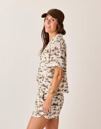 Carve Designs Luca Linen Shirt in Toile at Nordstrom, Size Medium