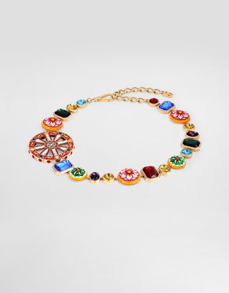Dolce & Gabbana Carretto Wheel Belt - Woman Belts Multi-colored Metal M