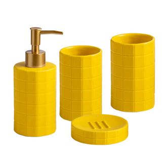 OEM Base Antideslizante Fabricada Con Materiales No Porosos. Juego De Cuatro Piezas En Color Amarillo