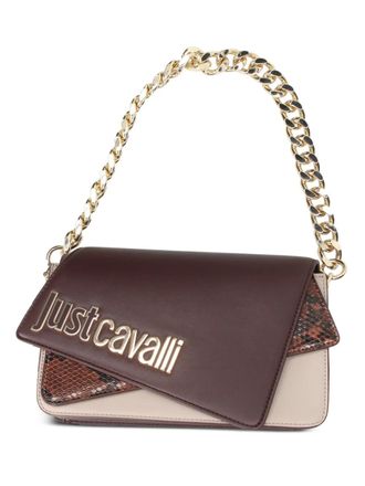 Just Cavalli logo-plaque cross body bag - Brown