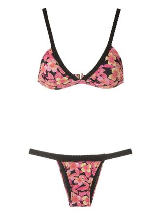 Amir Slama Bikini met bloemenprint - Roze