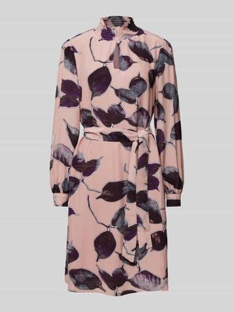 More & More More & More Knielanges Kleid mit Schl&uuml;sselloch-Ausschnitt in Rose, Gr&ouml;&szlig;e 34