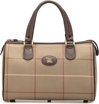 Burberry 20th Century Vintage Check Canvas boston bag - Brown