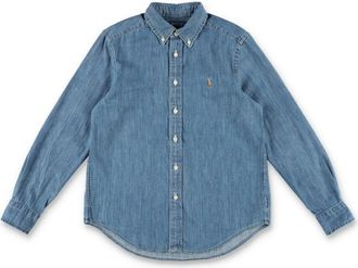 Polo Ralph Lauren Overhemden, Heren, Blauw, M, Denim, Denim Shirt