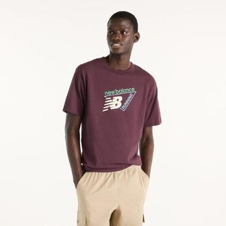 New Balance Uomo Classic Tri-Logo T-Shirt in Marrone, Cotone, Taglia 2XL