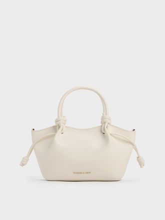 Charles & Keith Sammie Knotted-Handle Tote Bag