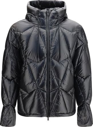 Moose Knuckles Mens Puffer Jacket Iceberg Quilted Black Nylon Padded & Down