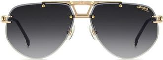 Carrera 63mm Gradient Oversize Rectangular Sunglasses in Gold Black/Dark Grey Sf at Nordstrom