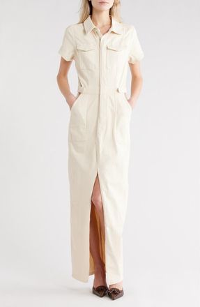 Good American Fit for Success Denim Maxi Dress in Ecru003 at Nordstrom Rack, Size X-Small