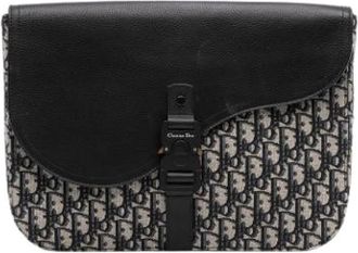 Dior Pre-owned Saddle A4 Pouch - Dames - Vintage Schoudertas - Blauw - ONE Size - Leer - Vintage