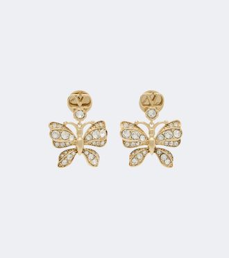 Valentino Garavani Flutterby VLogo Swarovski-embellished earrings