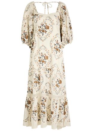 Free People All The Attitude Floral-print Cotton Maxi Dress - White - XS (UK 4-6 / XS) - XS (UK 4-6 /xs)