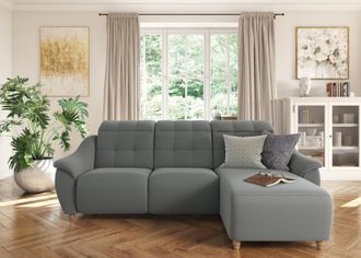 HOME AFFAIRE Ecksofa »Boston L-Form« Kopfteilverstellung an jeder Sitzfläche, wahlweise Relaxfunktion