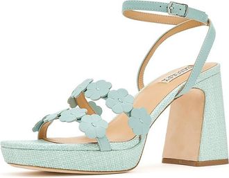 Badgley Mischka Waverly Womens Dress Sandals Ocean Leather : 7.5 M