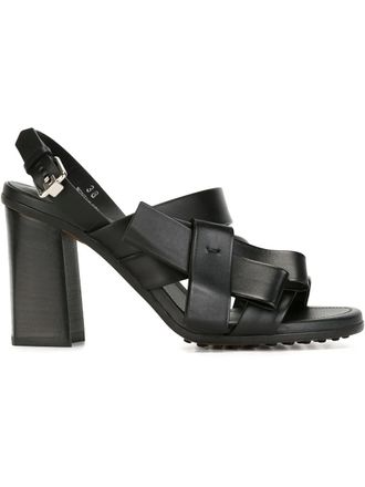 Tod's bow detail sandals - Black