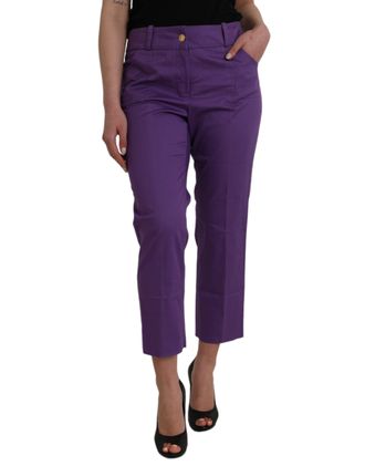 Bencivenga Cotton MidWaist Straight Cropped Womens Pants