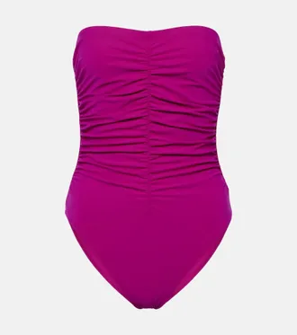Karla Colletto Basics ruched swimsuit