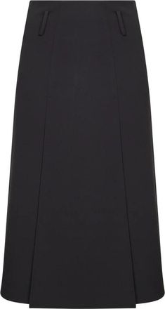 Blanca Vita Marialuisa Paneled Midi Rok - Dames - Midirokken - Zwart - L - Leer - Rokken