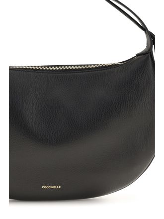 Coccinelle Womens Shoulder Bag Thess Black Leather Calf