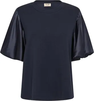 Mos Mosh MOS Mosh, Tops, Dames, Blauw, S, Katoen, MMAstin Basic Tee