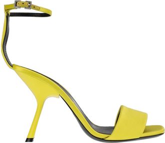 Sergio Rossi Fluorescerende Gele Sandaal - Dames - Sandalen met hakken - Geel - 37 EU - Schoenen