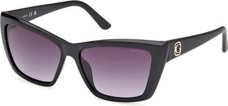 Guess Smoke Gradient Cat Eye Ladies Sunglasses GU00098 01B 55