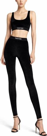 Tom Ford Logo-Print Leggings - Black