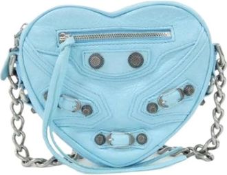 Balenciaga Pre-owned Cross Body Bags, female, Blue, Size: ONE SIZE Pre-owned Vintage Lambskin Crossbody Bag