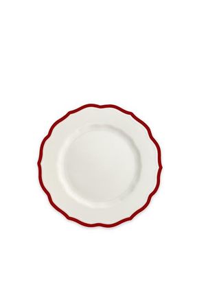 Caskata Stella Crimson Scalloped Salad Plate - Porcelain - Set 4 in Red at Nordstrom