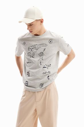 Desigual Mens Modern T-Shirt, Black, Large