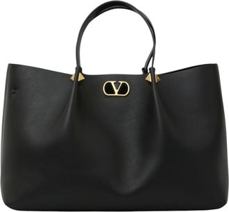 Valentino Garavani Black VLogo Signature Large Tote
