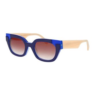 Face &agrave; Face Sunglasses, female, Blue, Size: 50 MM Sunday1 Sunglasses