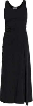 Alexander McQueen Alexander McQueen, Midi Dresses, female, Black, Size: XS Dress With Embroidered Logo