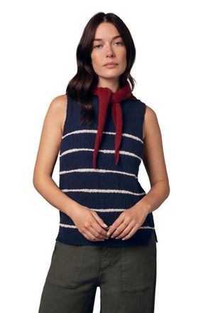 Celtic & Co. Drop Stitch Knitted Vest Top in Navy/ecru at Nordstrom, Size X-Small