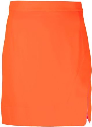 Vivienne Westwood wrap thigh skirt - women - Viscose/Polyester/Polyester - 38 - Orange
