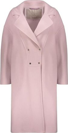 Herno Elegant Lange Jas - Dames - Mantel - Roze - M - Wol - Jassen