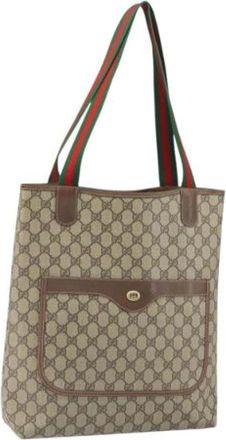 Gucci Pre-owned Tote Bags, female, Beige, Size: ONE SIZE Pre-owned Plastic Tote Bag
